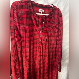 XL Aria Women's and Women's Plus Size Long Sleeve Ballet Velour Nightgown